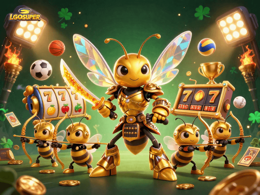 Engage with LGOSUPER's thrilling slot experience and dynamic gameplay elements in a vibrant casino atmosphere.