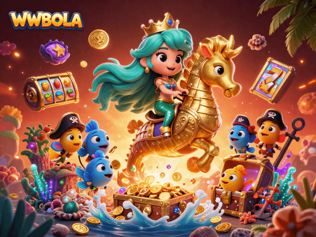Mainkan slot gacor di WWBOLA dengan putri duyung dan harta karun laut yang berkilau.