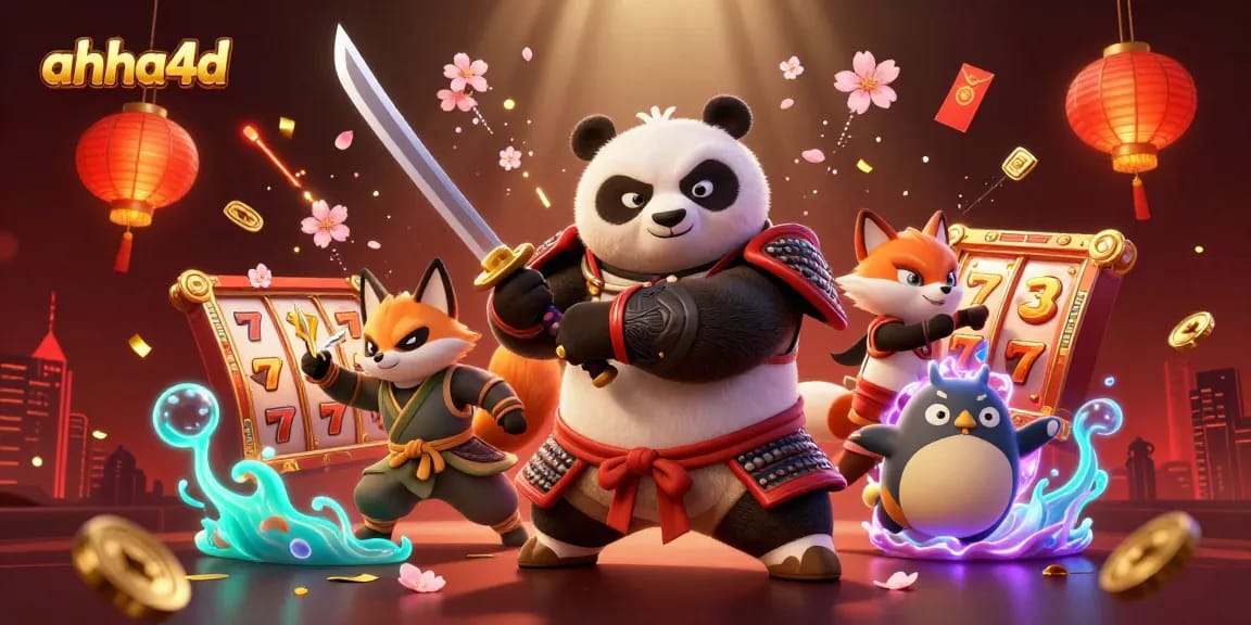 Engage with the vibrant gambling world of ahha4d as a samurai panda draws a katana.