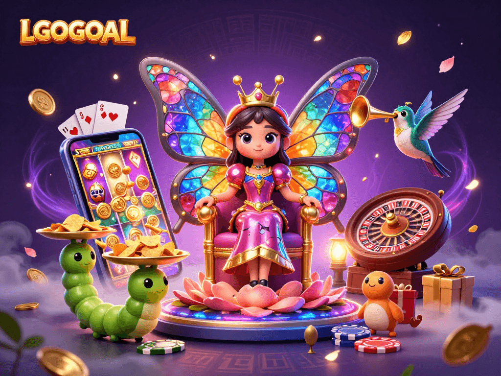 Engage with LGOGOAL through vibrant slot games and magical experiences in a lively casino setting.