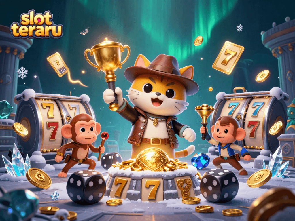 Spin the reels at slot terbaru for thrilling jackpot adventures in a dynamic casino scene!