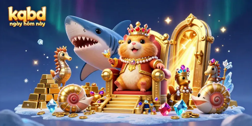 Experience energetic gaming with kqbd ngày hôm nay featuring a fierce hamster king and treasure elements.