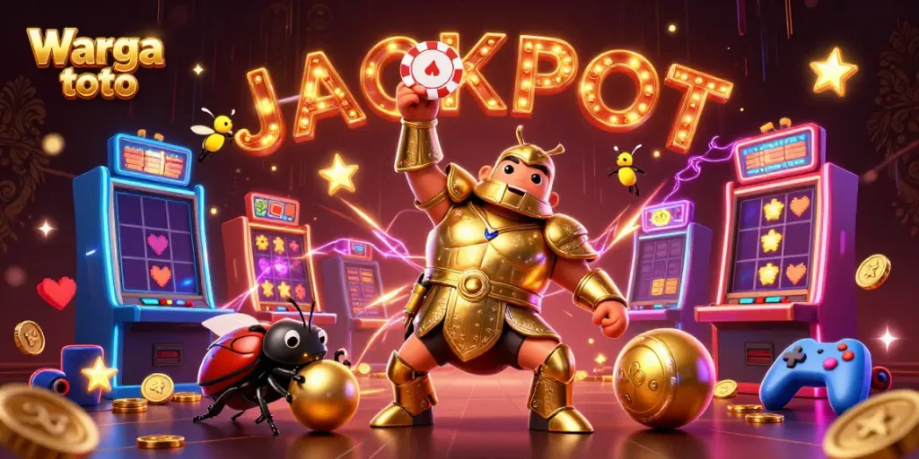 Memenangkan jackpot di Warga toto dengan keseruan mesin slot dan efek visual penuh warna