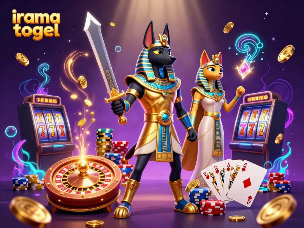 Experience irama togel with captivating 3D scenes of ancient warriors and casino excitement.