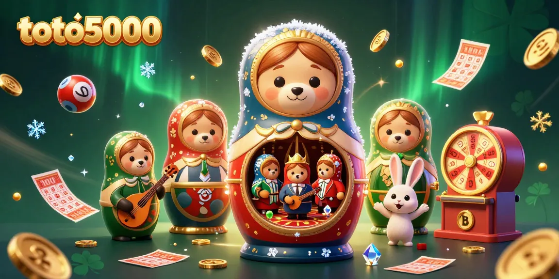 Engage in thrilling lottery action with vivid toto5000 elements and colorful characters.
