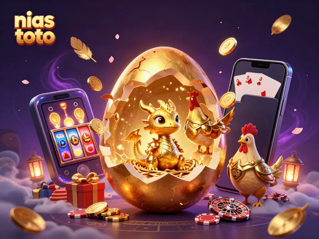 Permainan slot online menarik di nias toto dengan naga emas dan chip poker