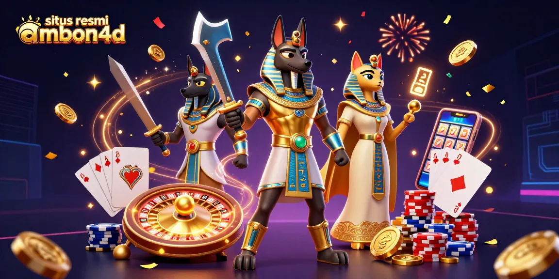 Experience exhilarating gaming at situs resmi ambon4d, featuring 3D characters in a lavish casino setting.