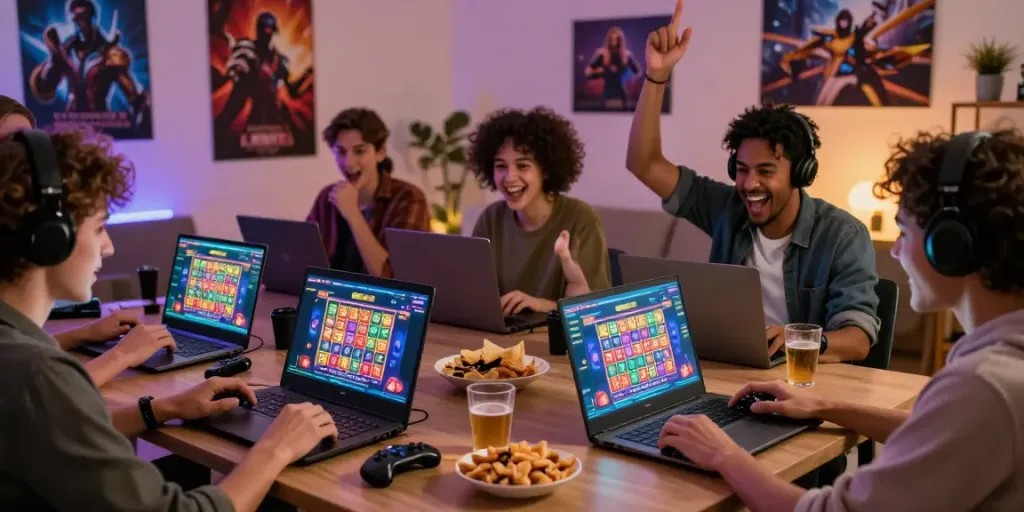 Exciting online gaming experience with unsurtoto lottery players enjoying in a vibrant setting.