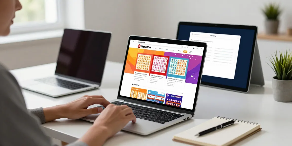 Interactive SERIBUTOTO portal interface in a modern workspace.
