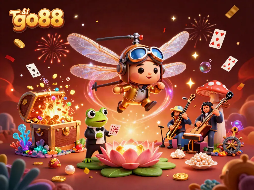 Play exciting games with Tải go88 featuring an action-packed illustration of a casino scene.