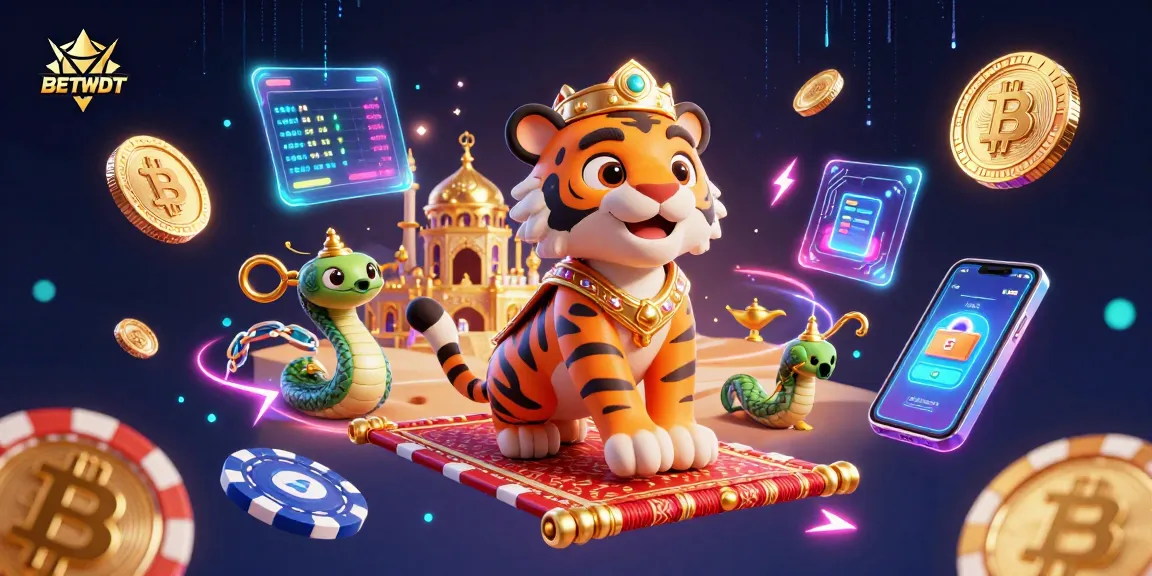 Place bets and experience the vibrant world of BETBDT with a stunning casino scene filled with magic and neon excitement.