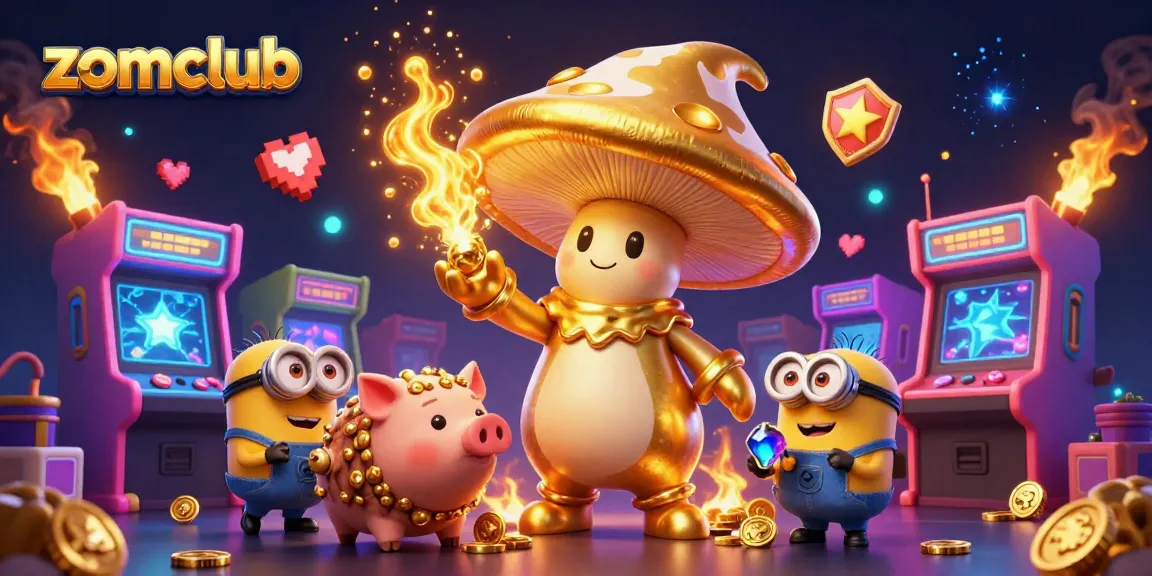 Zomclub immersive gaming experience featuring a magical scene with treasure and vibrant casino elements.
