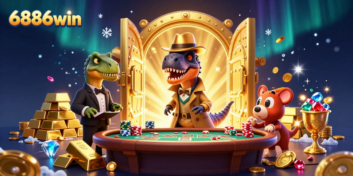 Experience thrilling moments at 6886win while the velociraptor counts cards at a blackjack table.