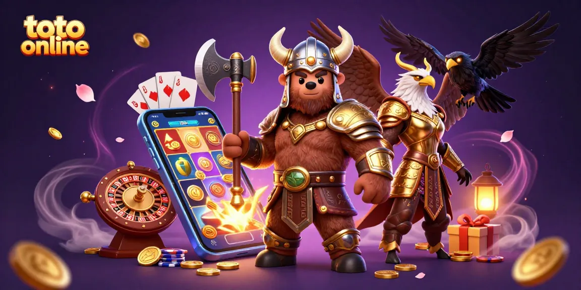 Experience exciting wins while playing toto online with vibrant 3D characters in an energetic casino setting.