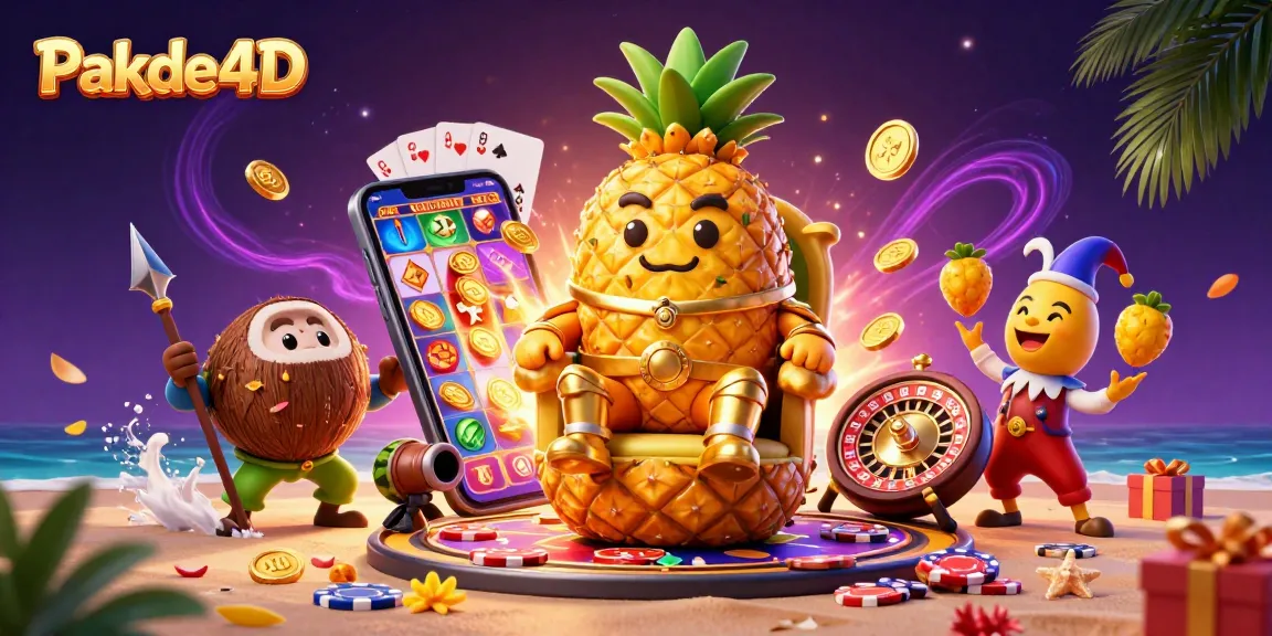 Experience thrilling gameplay with Pakde4D's dynamic casino scene featuring vibrant characters and exciting prizes.
