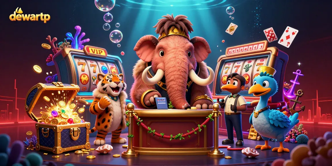 Menguasai dewartp dengan permainan slot gacor, penampilan karakter unik bouncer mammoth, dan segudang simbol kemenangan di kasino.