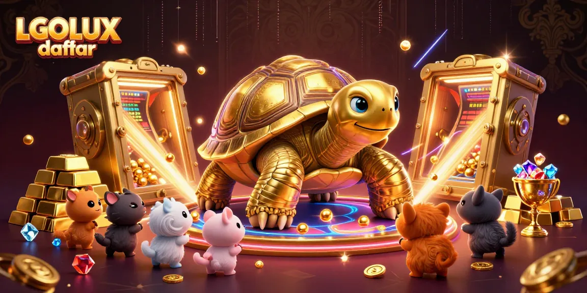 Engage in exciting gameplay at LGOLUX daftar with a vibrant illustration showcasing dynamic casino themes and elements.