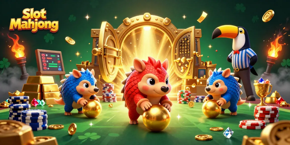 Slot mahjong menghadirkan pangolin rival dalam pertempuran seru dengan harta karun berkilauan