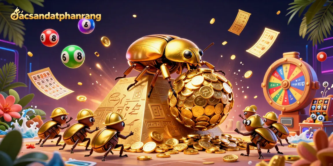 Engage in thrilling gameplay at dacsandatphanrang with vibrant lottery balls and dazzling casino symbols.