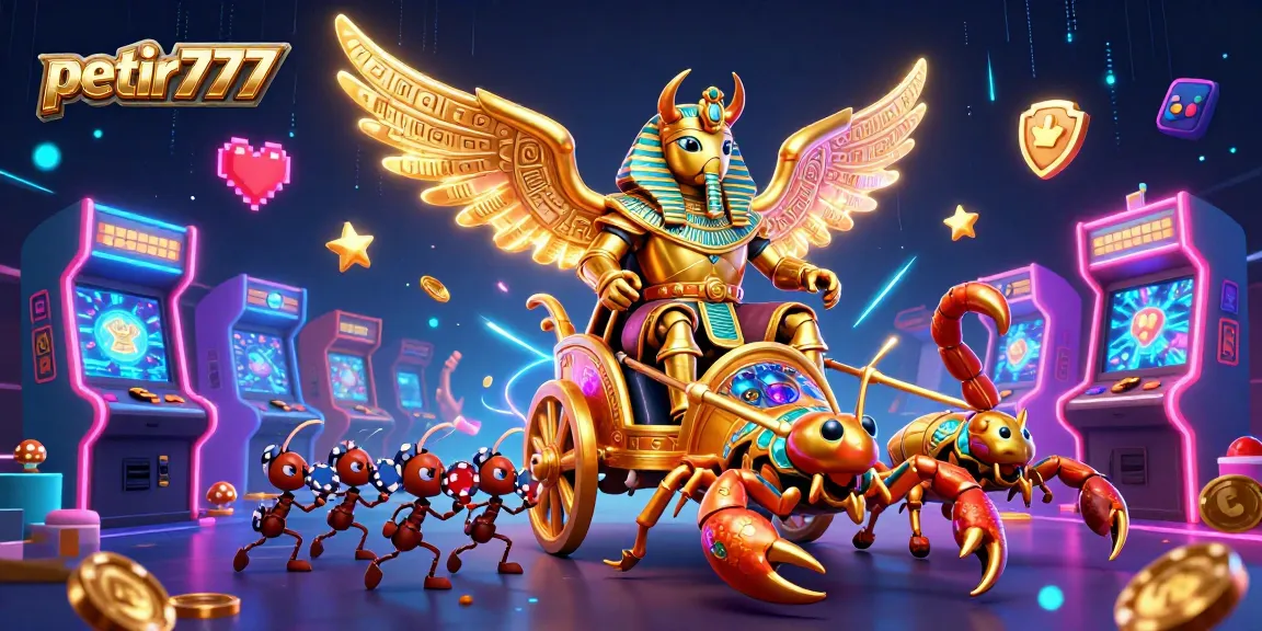 Engage in gaming excitement with petir777 as vibrant characters showcase casino delights in an energetic scene.