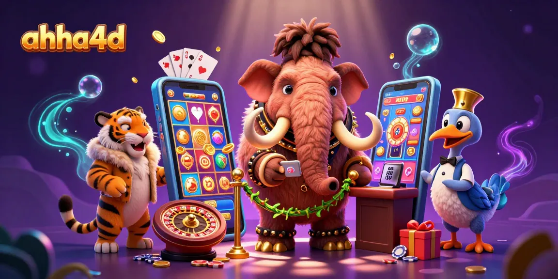 Experience ahha4d with thrilling slot games and vibrant casino elements in a playful 3D scene.