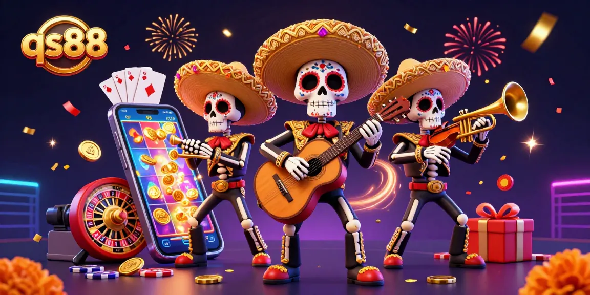 Experience thrilling gaming with qs88 featuring colorful casino elements and vibrant mariachis.