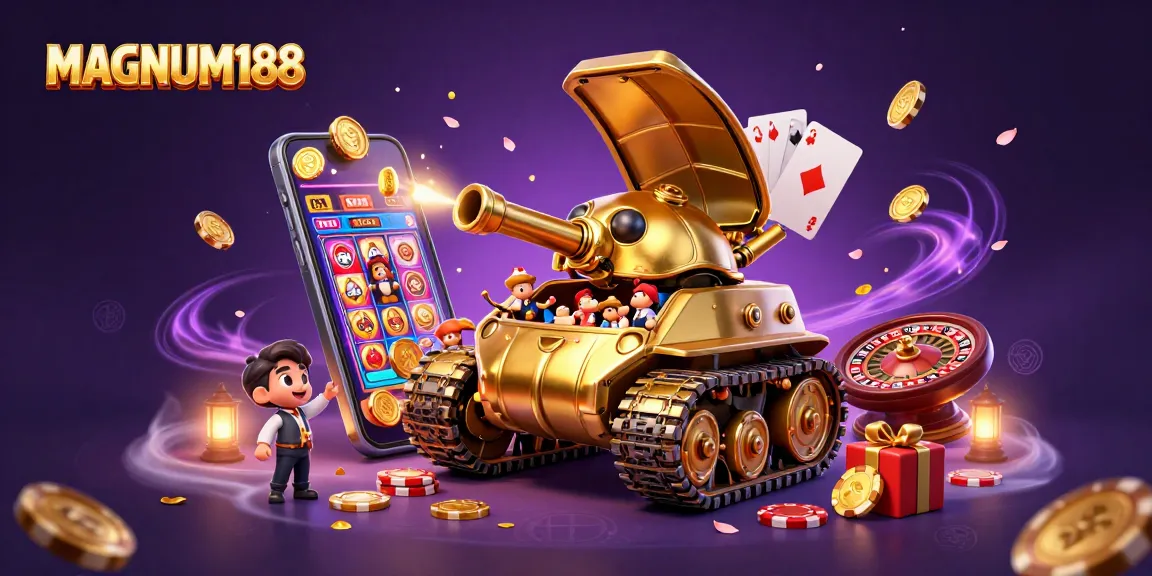 Engage with MAGNUM188's vibrant casino scene featuring rewards and thrilling slot action.
