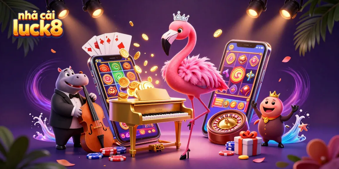 Engage with exciting gameplay at nhà cái luck8 featuring vibrant casino elements and lively characters.
