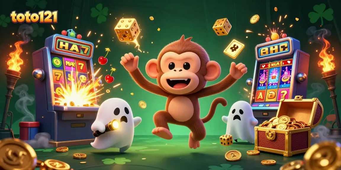 Toto121 memicu jackpot di kasino hantu dengan monyet poltergeist dan anjing pemburu hantu.