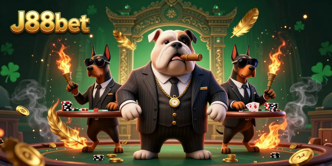 Experience high-stakes poker with J88bet's elite characters in a vibrant 3D setting.