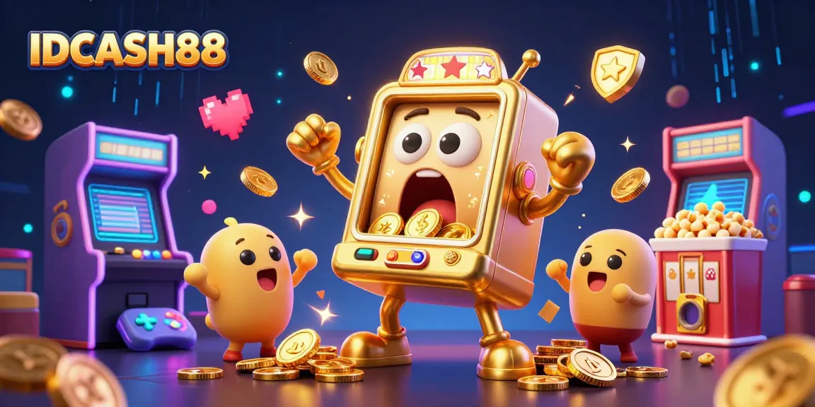 Spin the reels with IDCASH88 and enjoy a dynamic casino adventure, featuring animated slot machines.
