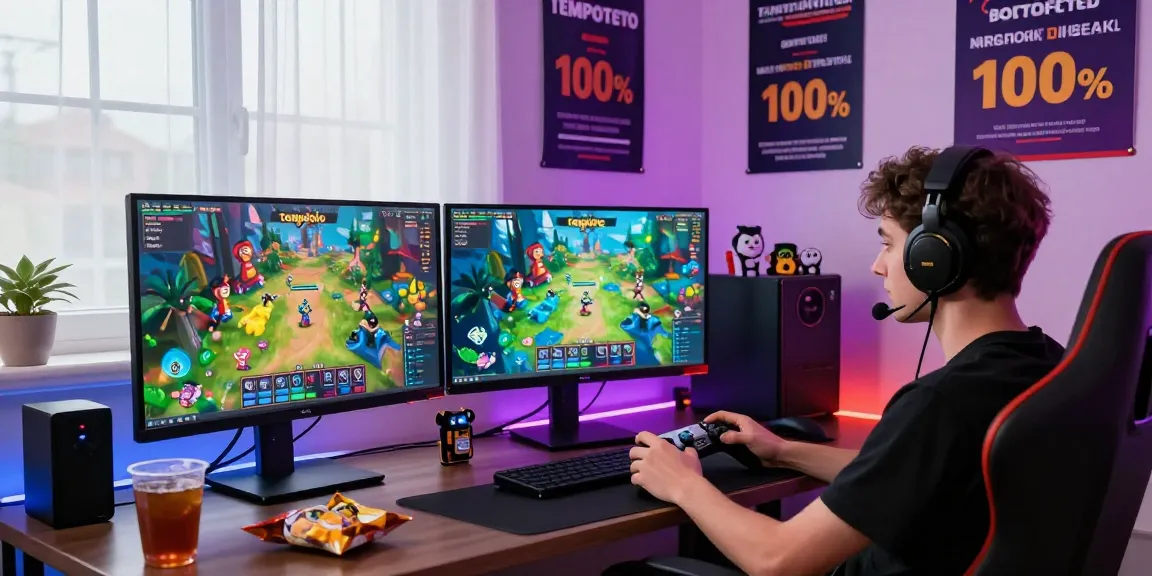 Engaging gaming atmosphere with tempototo interface displayed on multiple screens