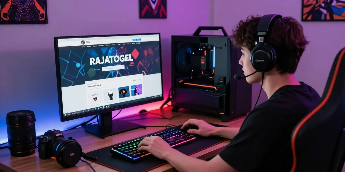 Pengguna RAJATOGEL bermain togel online dengan perangkat modern dan suasana gaming yang menyenangkan.