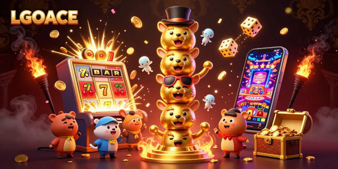 LGOACE captivates players with a thrilling jackpot scene featuring vibrant casino elements.