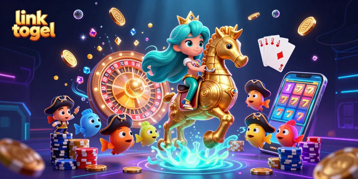 Engage with link togel featuring a vibrant mermaid princess and gold coins in an exciting casino underwater scene.